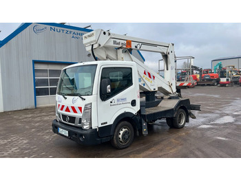 Camión con plataforma elevadora, Furgoneta Nissan P200A-NC Steiger Hebebühne Hubarbeitsbühne 17M: foto 2