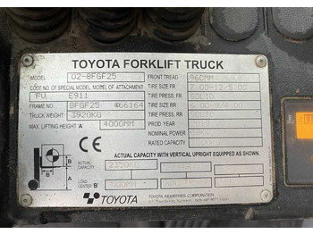 Carretilla elevadora de gas TOYOTA FGF 25