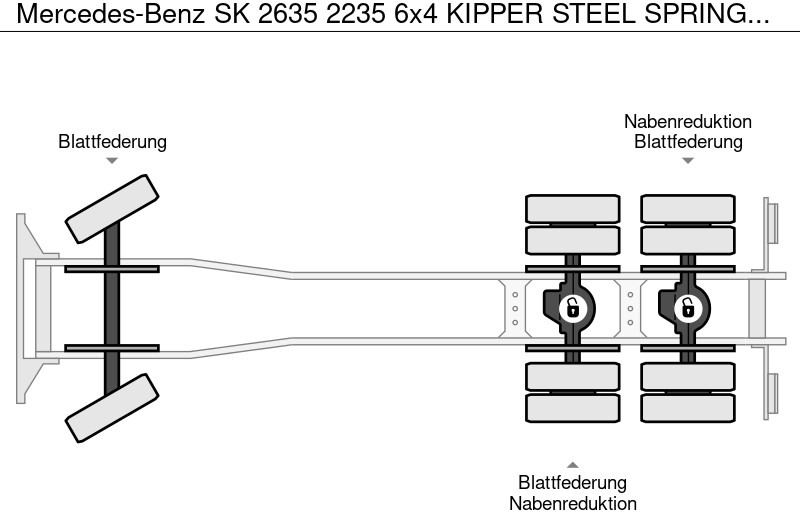 Camión volquete Mercedes-Benz SK 2635 2235 6x4 KIPPER STEEL SPRING MANUAL GEARBOX: foto 16