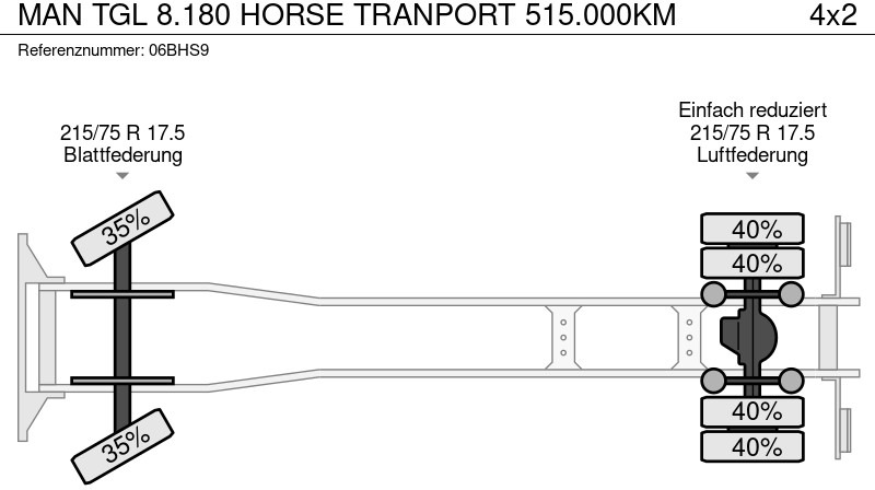 Camión para caballos MAN TGL 8.180 HORSE TRANPORT 515.000KM: foto 11