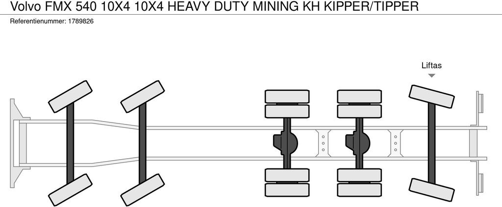 Camión volquete Volvo FMX 540 10X4 10X4 HEAVY DUTY MINING KH KIPPER/TI: foto 20