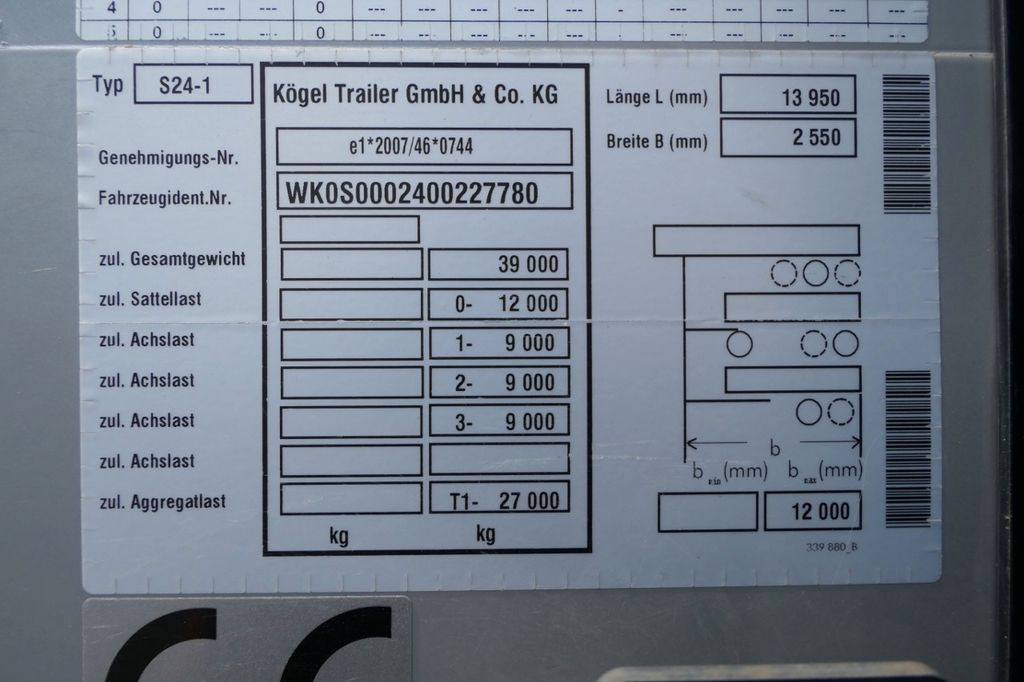 Semirremolque lona Kögel FIRANKA STANDARD / 2018 ROK / SAF / OPONY 100 %: foto 18