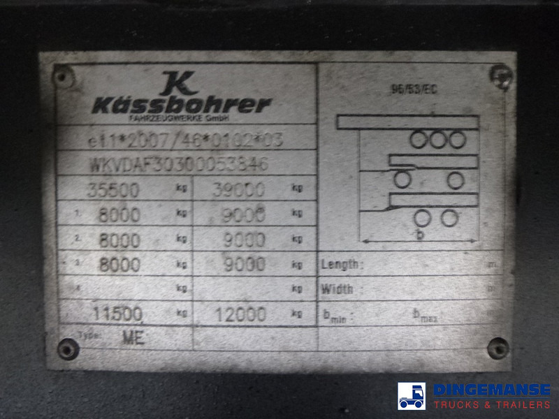 Semirremolque lona Kässbohrer Curtain side Mega trailer 98.5 m3: foto 14