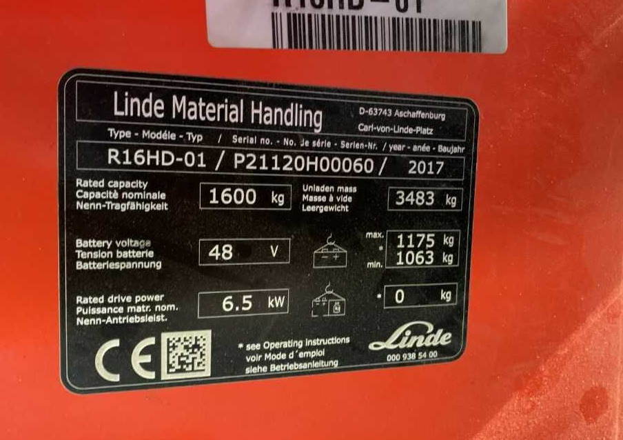 Retráctil Linde R16HD-01: foto 6